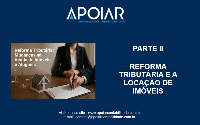 REFORMA TRIBUTÁRIA NA LOCAÇÃO DE IMÓVEIS II